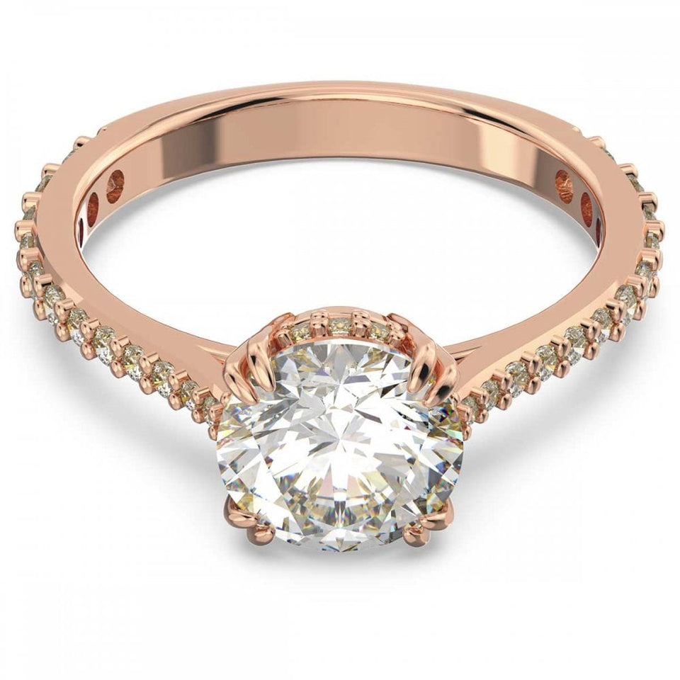 Swarovski Constella Round Cut Rose Gold Plated Ring
