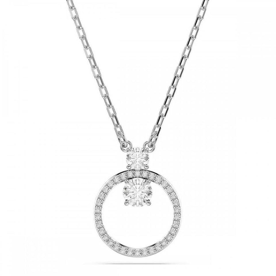 Swarovski Constella Round Cut Stone Set Circle Necklace