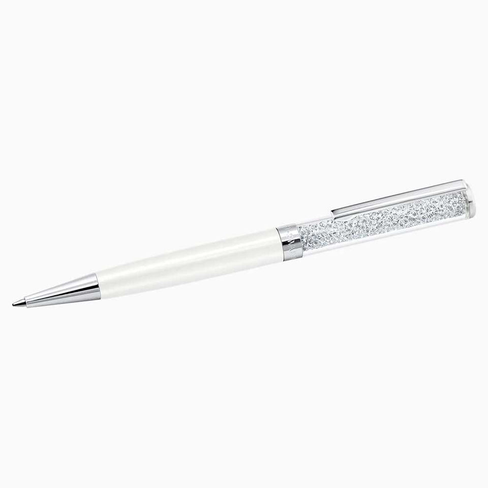 Swarovski Crystalline Chrome Plated White Lacquered Stardust Ballpoint Pen