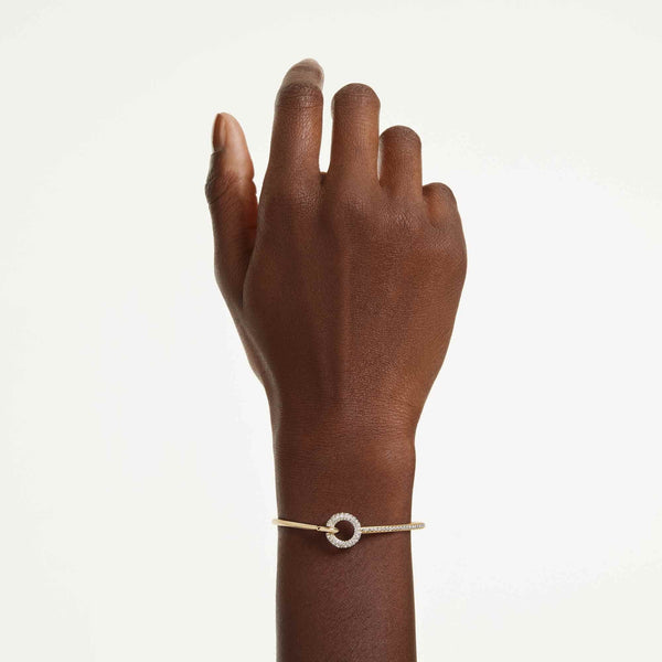 Swarovski Dextera Gold Tone Linked Circles Bracelet