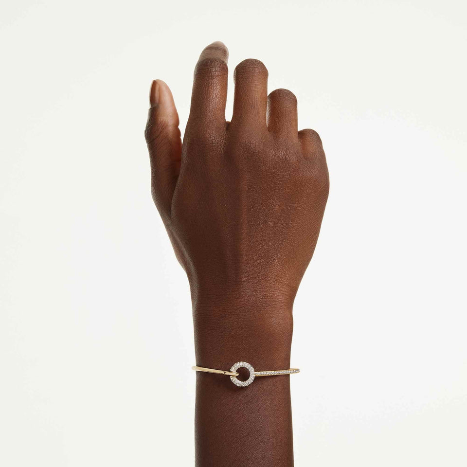 Swarovski Dextera Gold Tone Linked Circles Bracelet