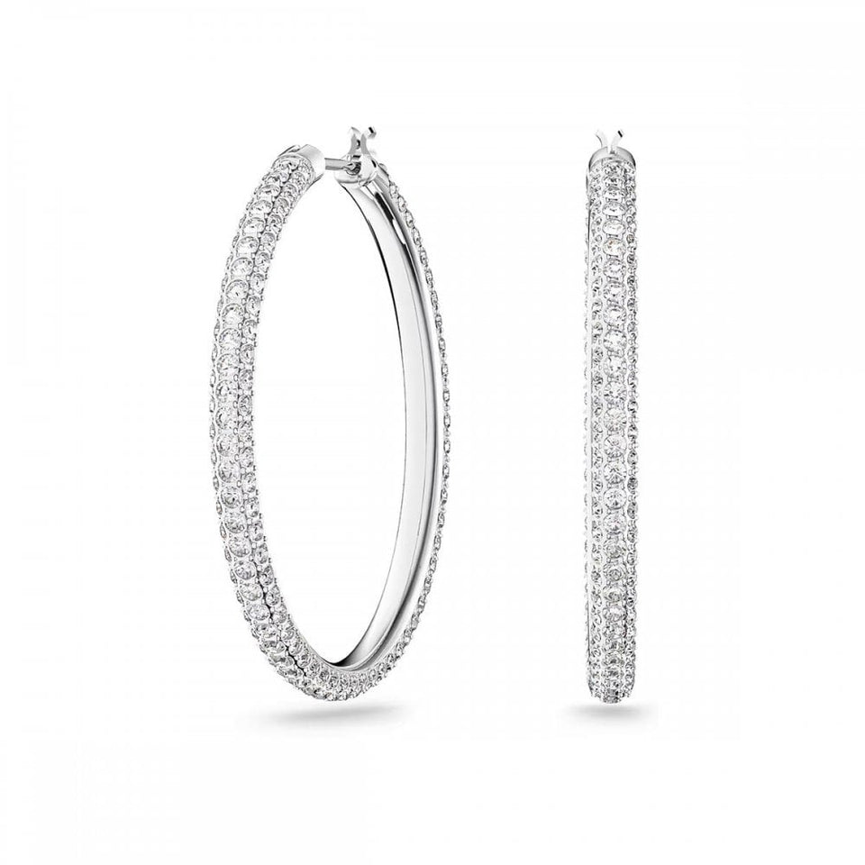 Swarovski Dextera Large Stone Set Hoop Earrings