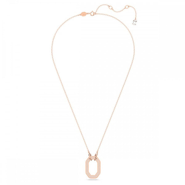 Swarovski Dextera Octagon Cut Rose Gold Plated Necklace