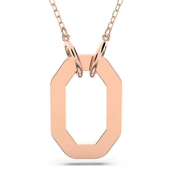 Swarovski Dextera Octagon Cut Rose Gold Plated Necklace