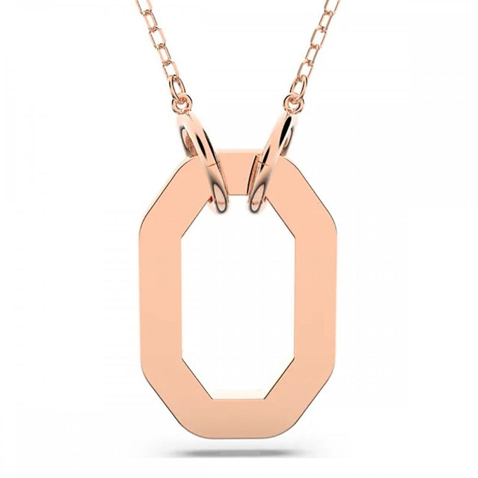 Swarovski Dextera Octagon Cut Rose Gold Plated Necklace