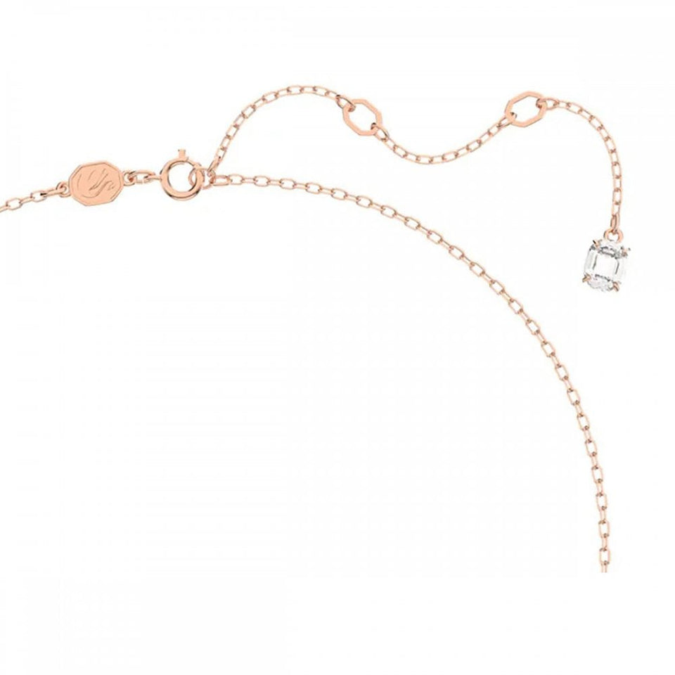 Swarovski Dextera Octagon Cut Rose Gold Plated Necklace