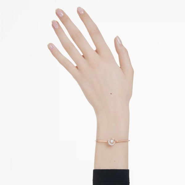Swarovski Dextera Round Cut Rose Gold Plated Bangle Bracelet