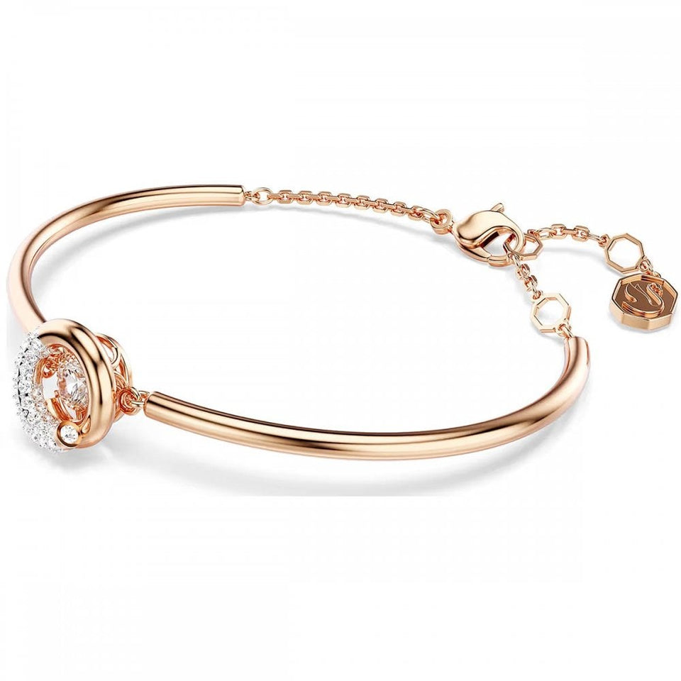 Swarovski Dextera Round Cut Rose Gold Plated Bangle Bracelet