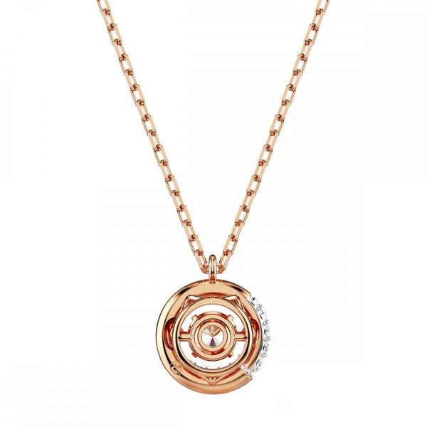 Swarovski Dextera Round Cut Rose Gold Plated Necklace