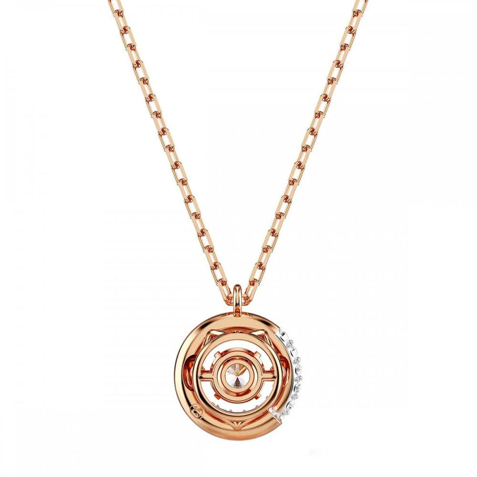 Swarovski Dextera Round Cut Rose Gold Plated Necklace