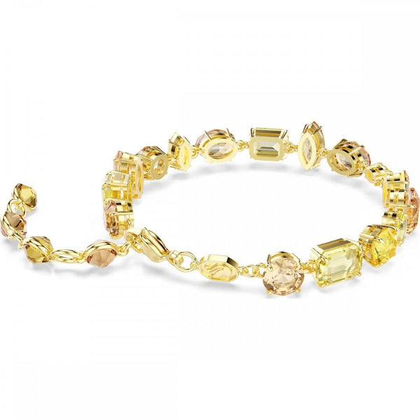 Swarovski Gema Mixed Cut Stones Gold Tone Bracelet