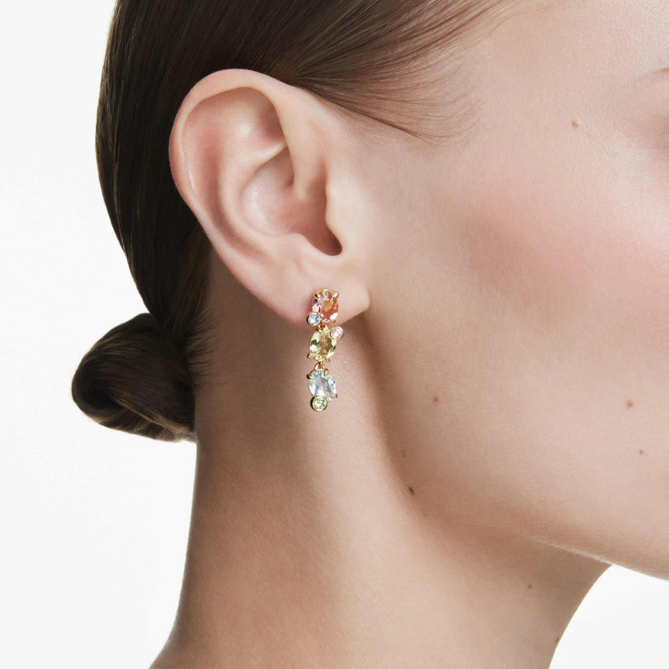 Swarovski Gema Multicoloured Stone Drop Earrings
