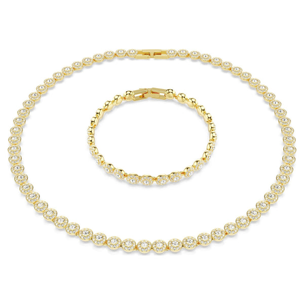 Swarovski Gold Plated Una Angelic Bracelet & Necklace Set