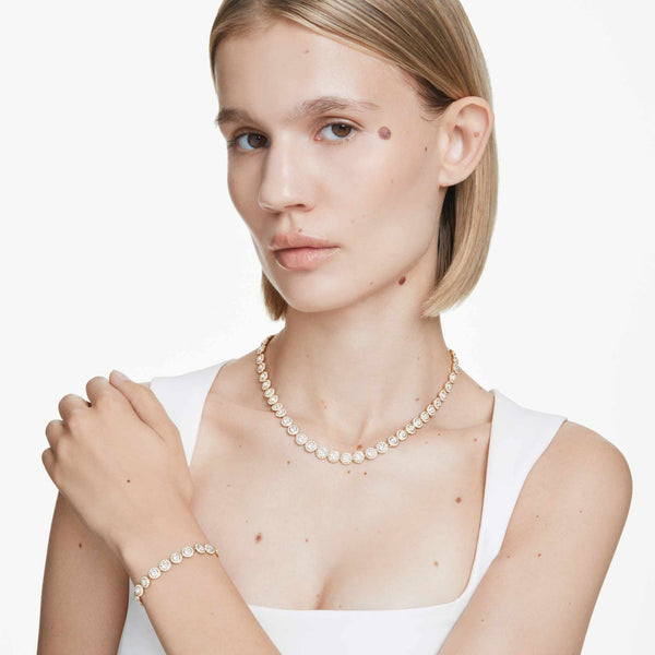 Swarovski Gold Plated Una Angelic Bracelet & Necklace Set