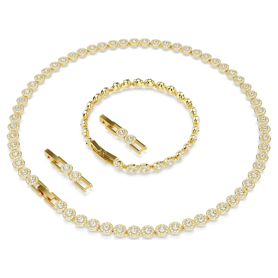 Swarovski Gold Plated Una Angelic Bracelet & Necklace Set