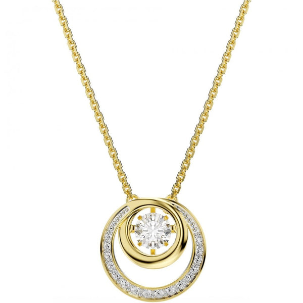 Swarovski Hyperbola Gold Tone Circles Necklace
