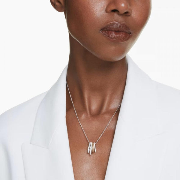 Swarovski Hyperbola Mixed Cut Gold Toned Multi Drop Necklace