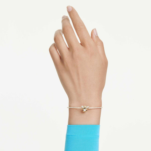 Swarovski Idyllia Gold Tone Bee Bangle Bracelet