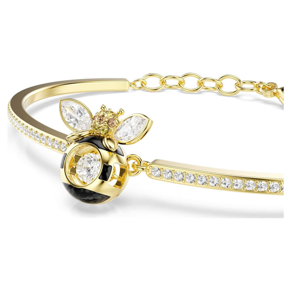 Swarovski Idyllia Gold Tone Bee Bangle Bracelet