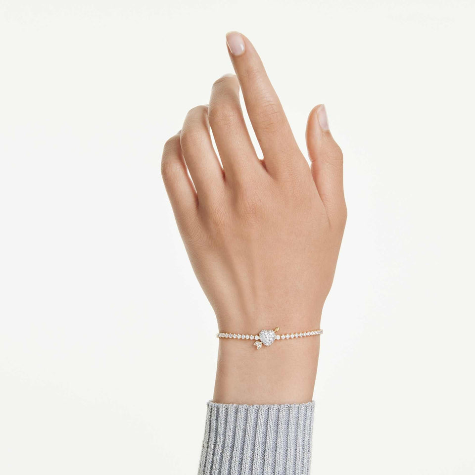 Swarovski Idyllia Gold Tone Heart & Arrow Adjustable Bracelet