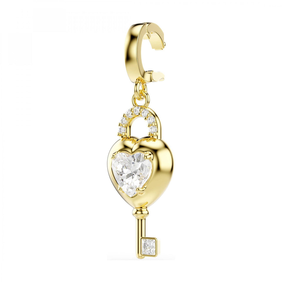 Swarovski Idyllia Gold Tone Heart & Key Pendant