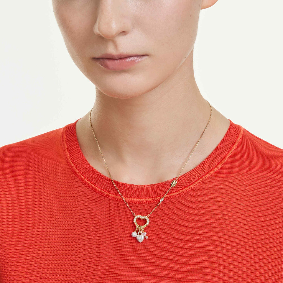 Swarovski Idyllia Heart, Padlock & Key Necklace