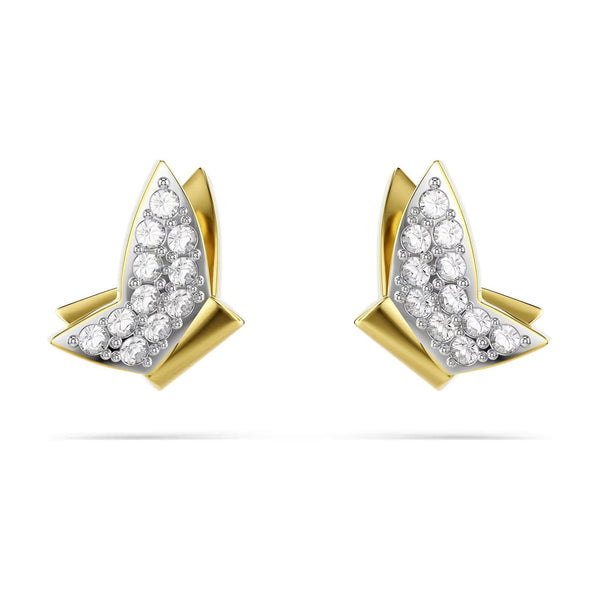 Swarovski Idyllia Lilia Gold Plated Butterfly Stud Earrings