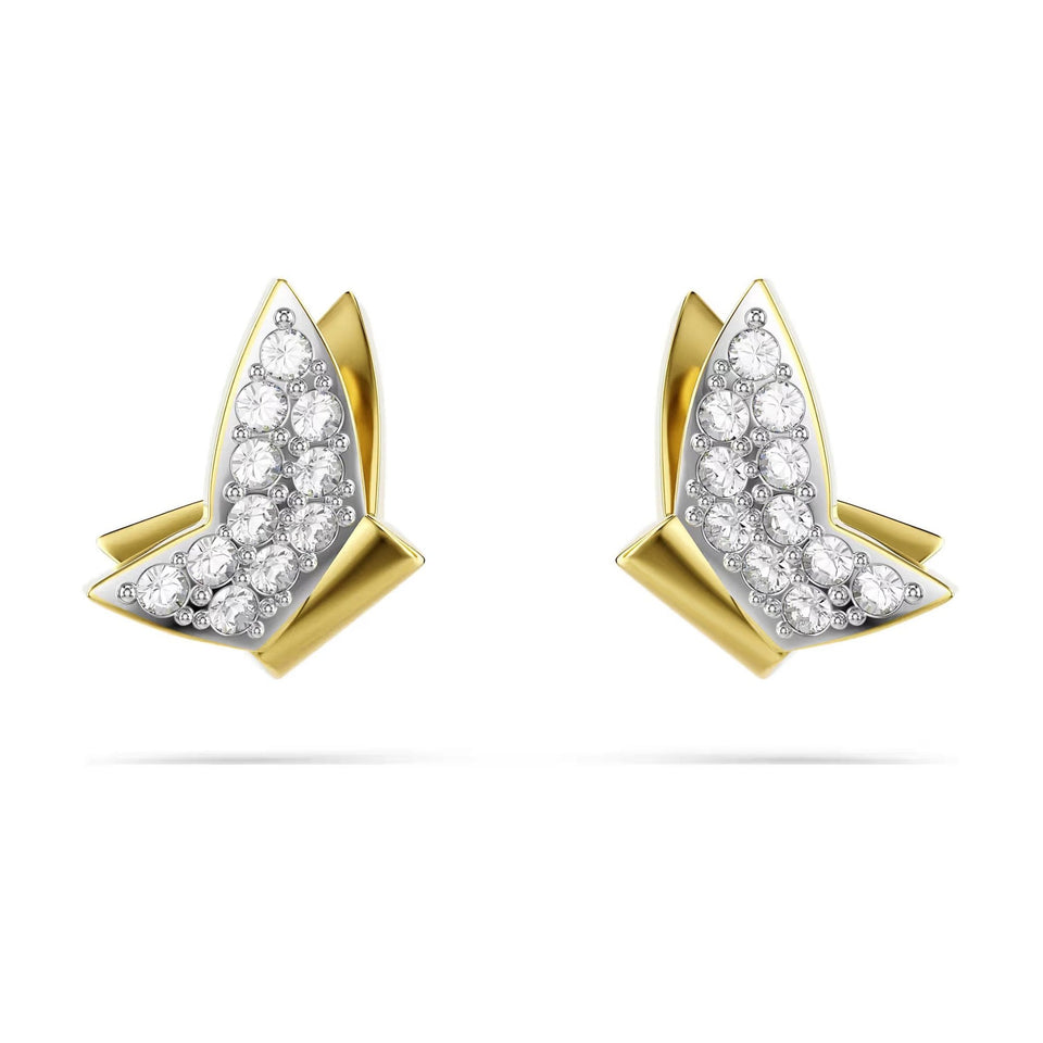 Swarovski Idyllia Lilia Gold Plated Butterfly Stud Earrings