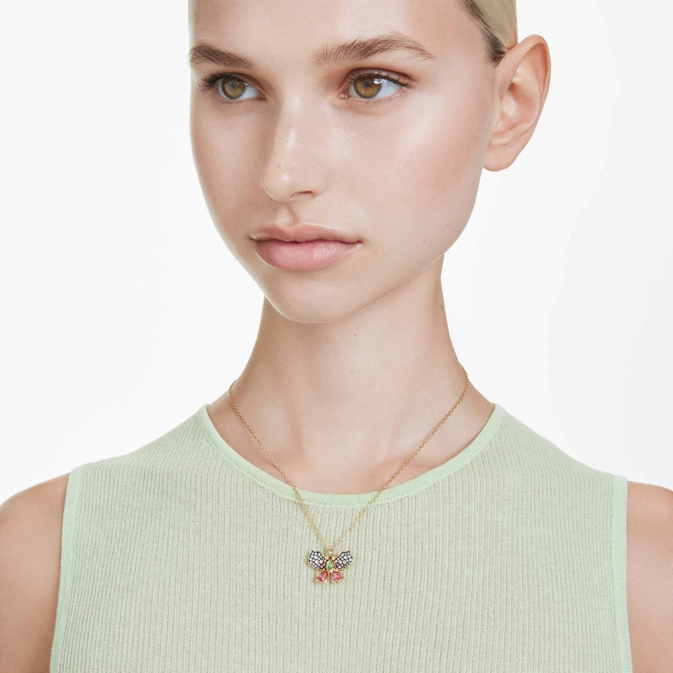 Swarovski Idyllia Mixed Cut Multicoloured Butterfly Necklace
