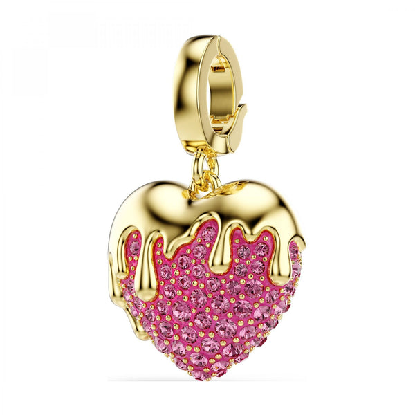 Swarovski Idyllia Pink Stone Set Heart Charm Pendant
