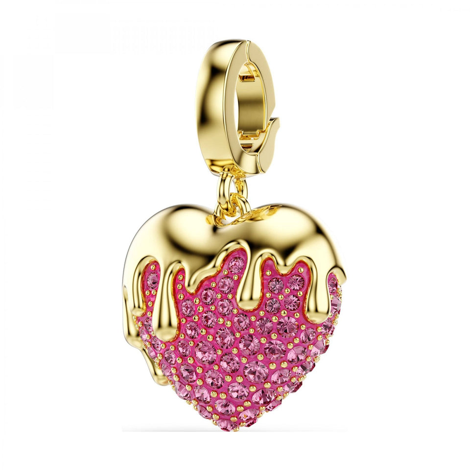 Swarovski Idyllia Pink Stone Set Heart Charm Pendant