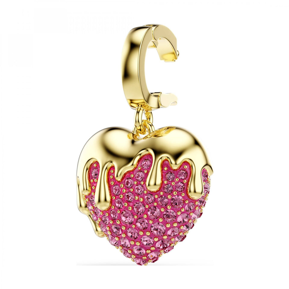 Swarovski Idyllia Pink Stone Set Heart Charm Pendant