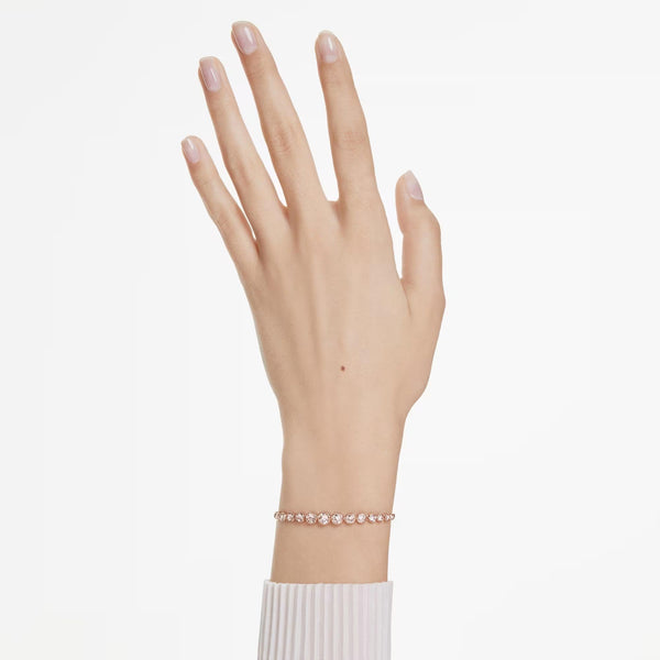 Swarovski Imber Mixed Round Cut Rose Toned Slider Bracelet