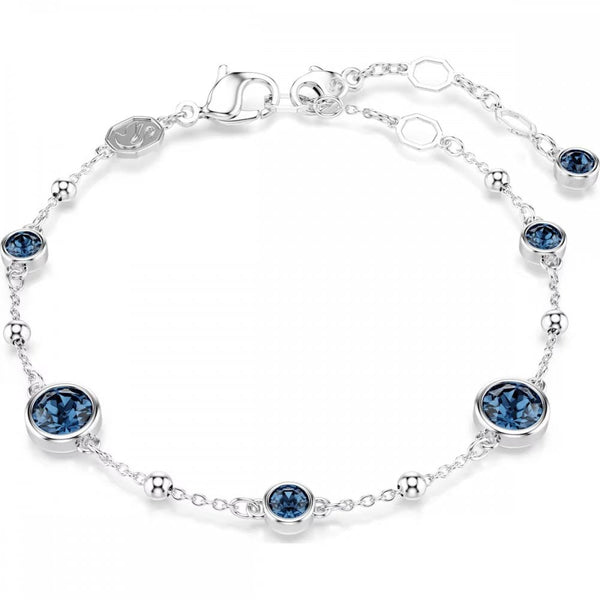 Swarovski Imber Round Cut Blue Stone Station Bracelet