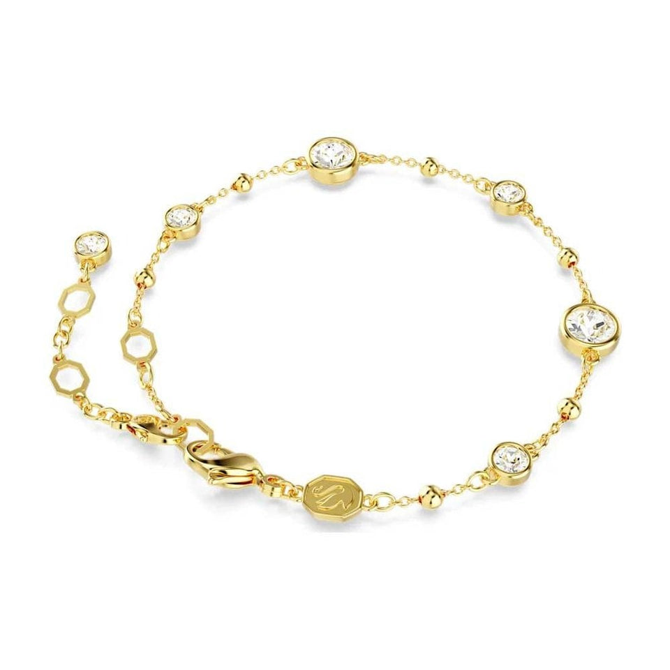 Swarovski Imber Round Cut Gold Plated Stone Set Bracelet