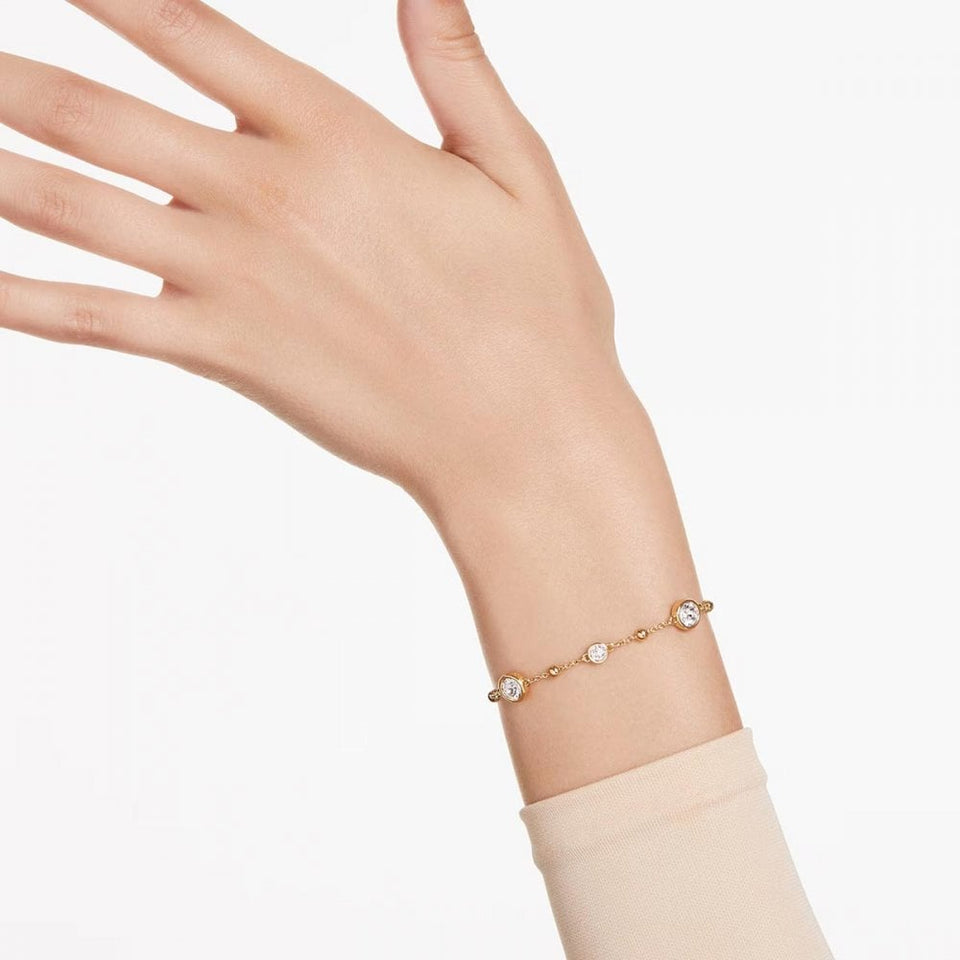 Swarovski Imber Round Cut Gold Plated Stone Set Bracelet
