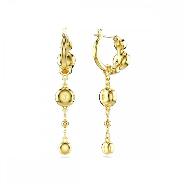 Swarovski Imber Round Cut Gold Plated Stone Set Drop Earrings