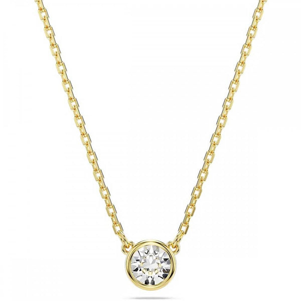 Swarovski Imber Round Cut Gold Plated Stone Set Necklace