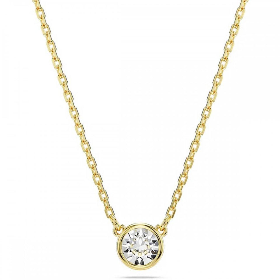 Swarovski Imber Round Cut Gold Plated Stone Set Necklace