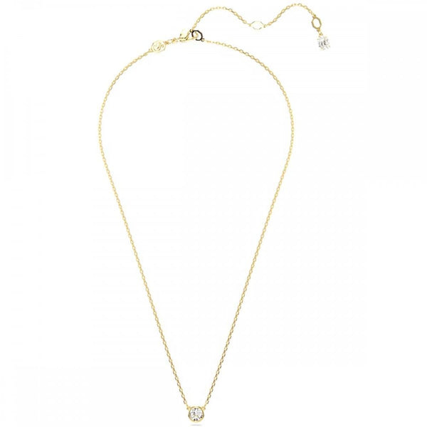 Swarovski Imber Round Cut Gold Plated Stone Set Necklace