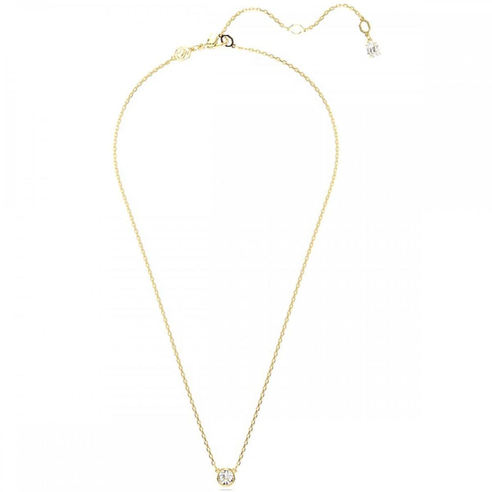 Swarovski Imber Round Cut Gold Plated Stone Set Necklace