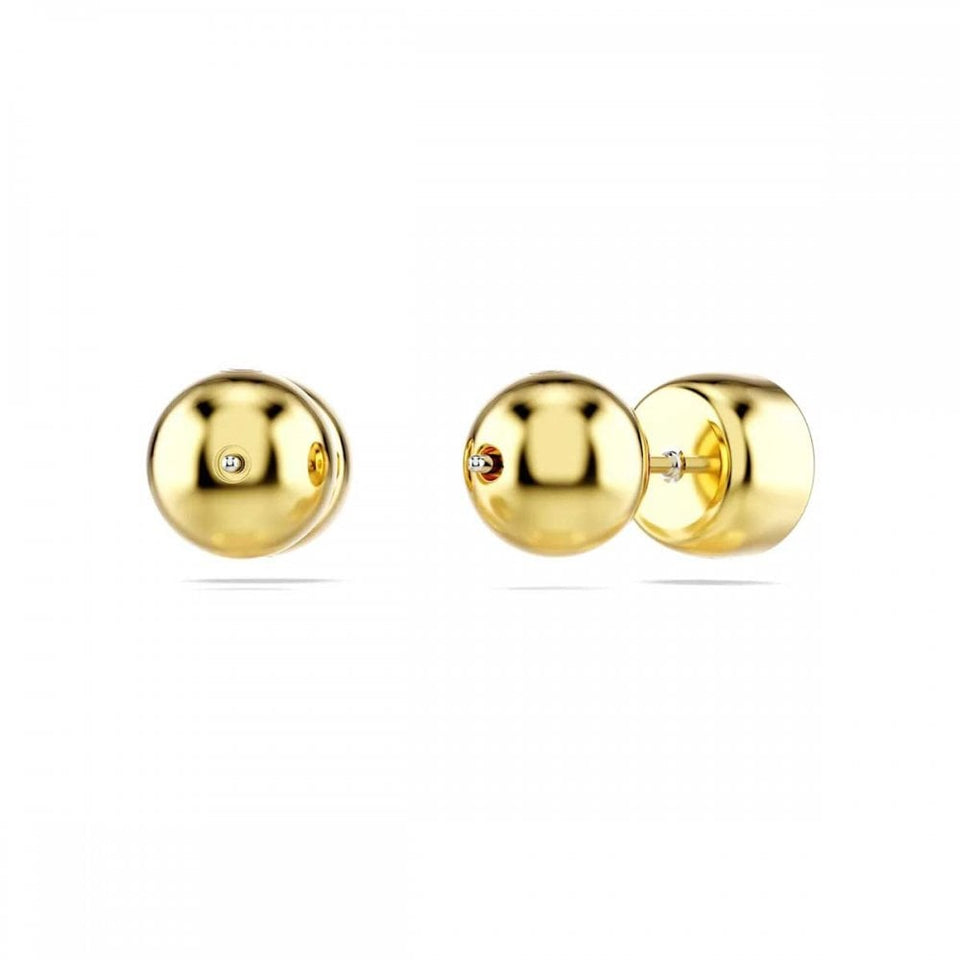 Swarovski Imber Round Cut Gold Plated Stone Set Stud Earrings