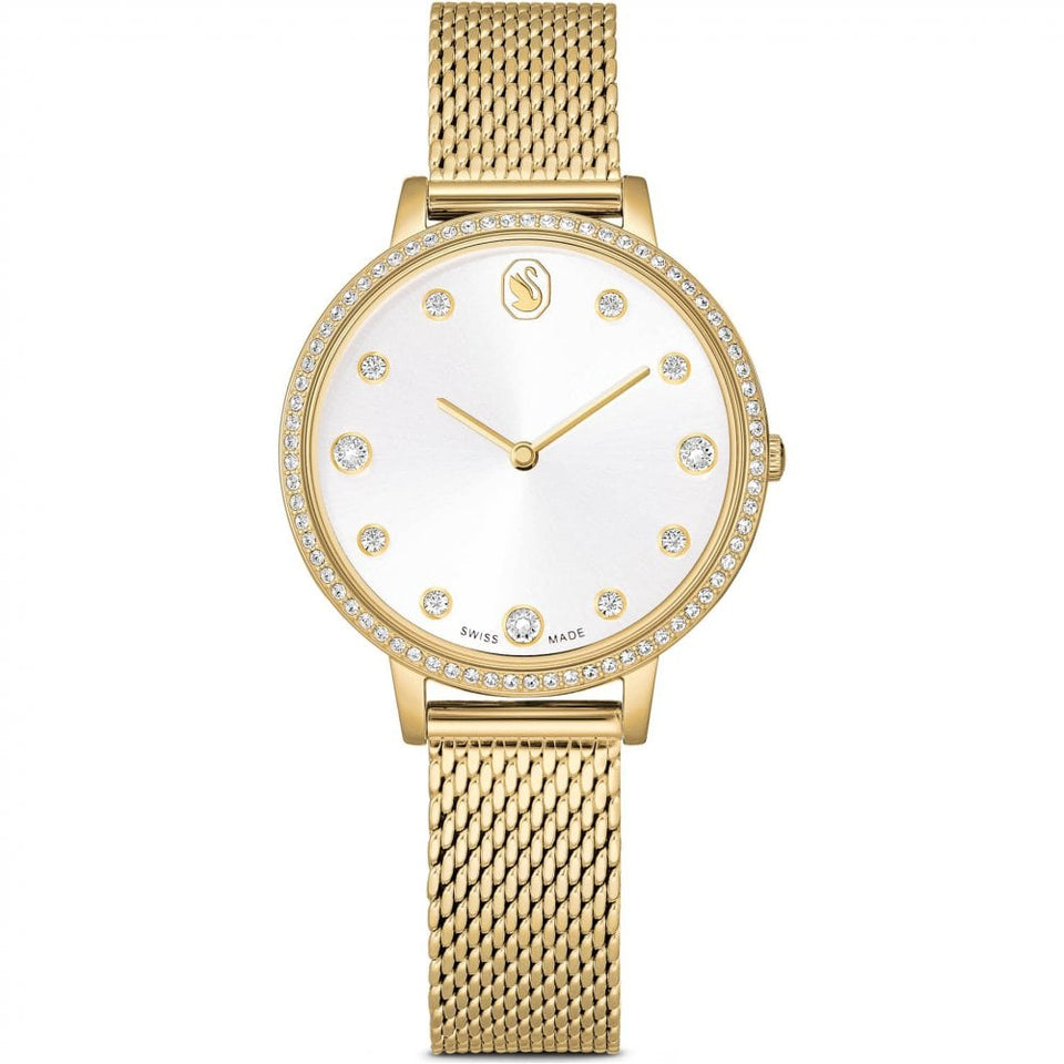 Swarovski Ladies Clarica Gold Tone Watch