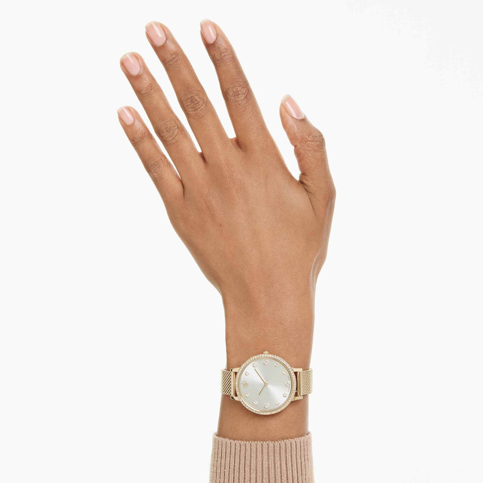 Swarovski Ladies Clarica Gold Tone Watch