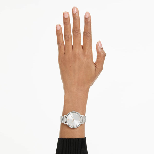 Swarovski Ladies Clarica Silver Tone Watch