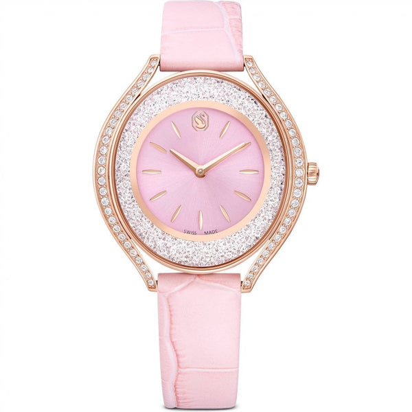 Swarovski Ladies Crystalline Aura Pink Strap Watch