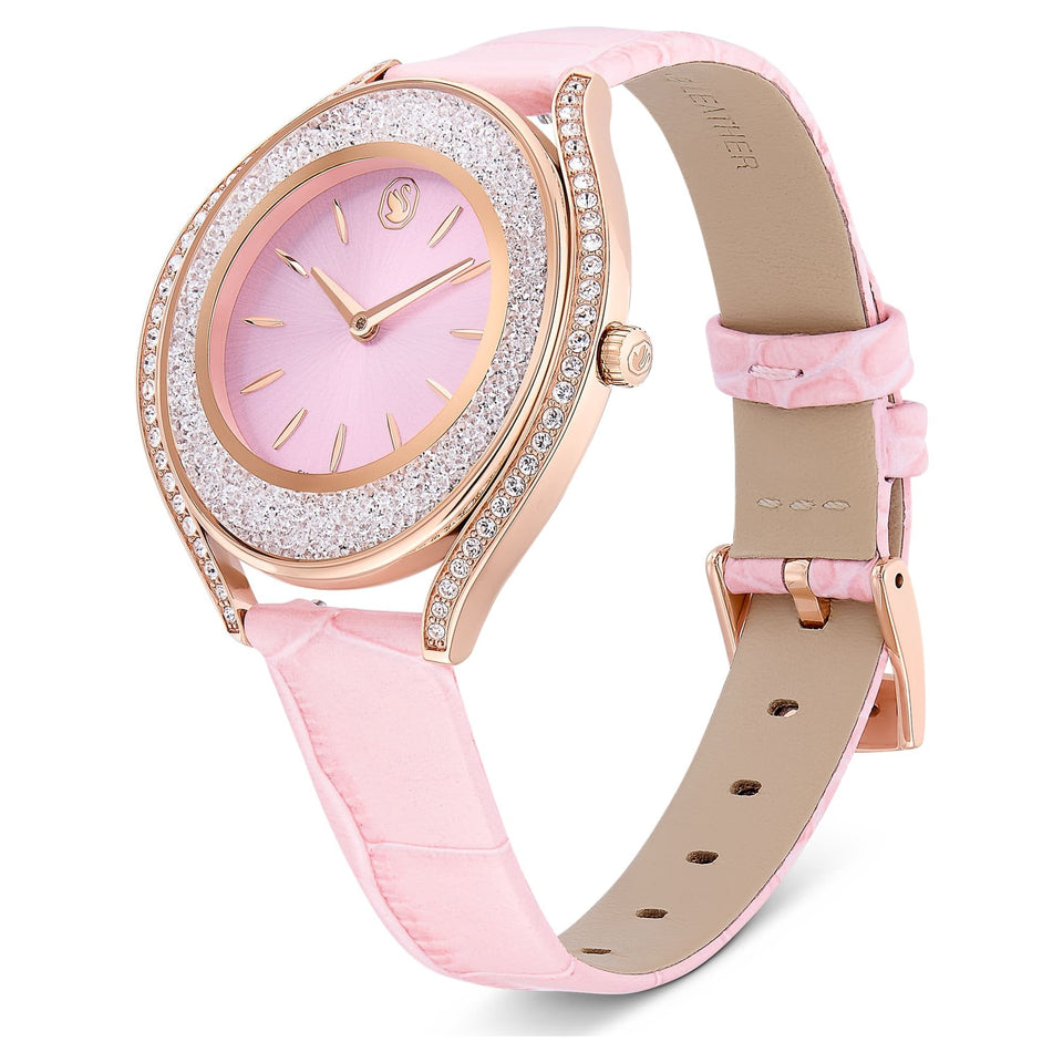 Swarovski Ladies Crystalline Aura Pink Strap Watch