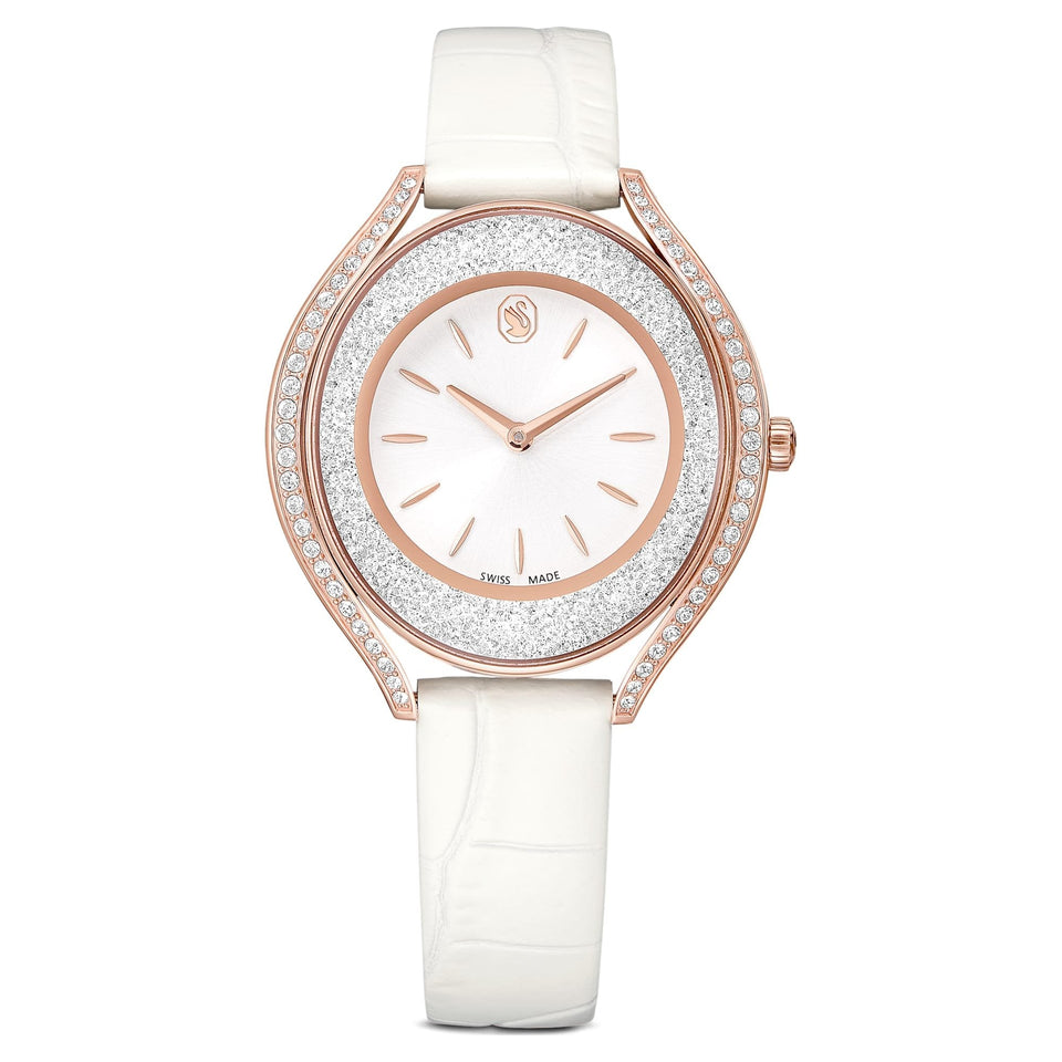 Swarovski Ladies Crystalline Aura White Strap Watch