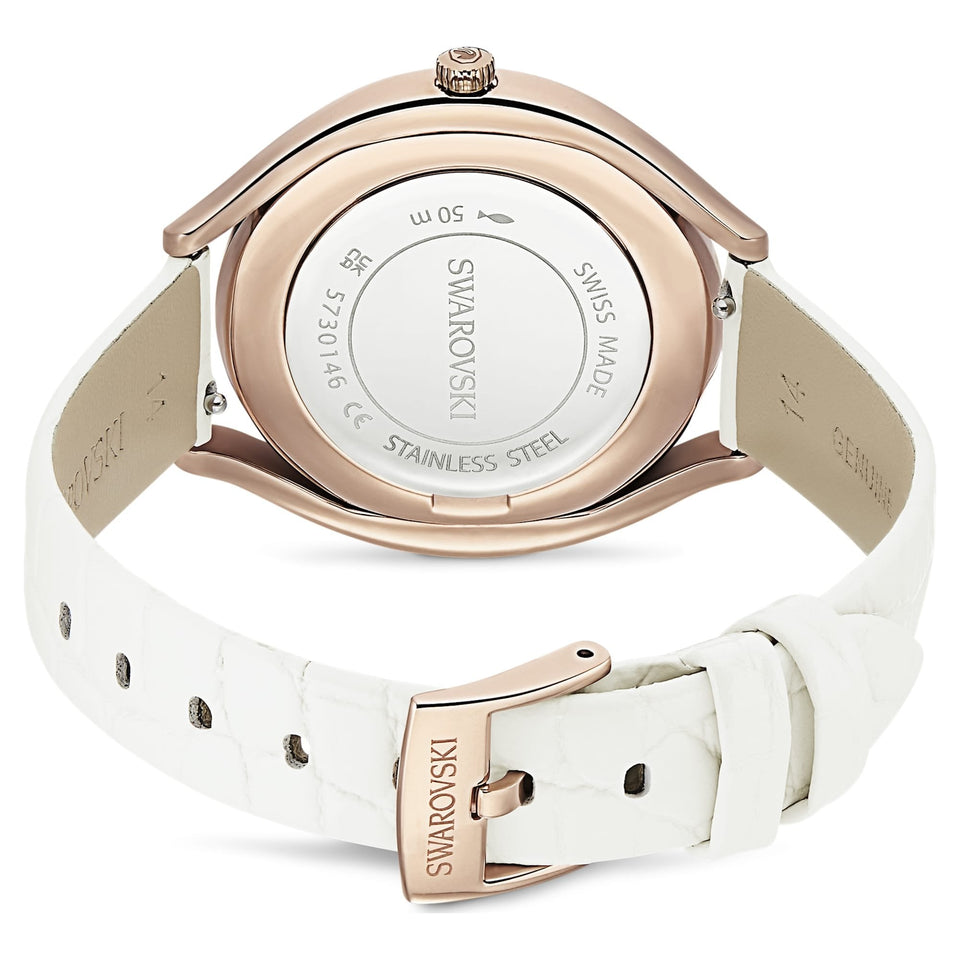 Swarovski Ladies Crystalline Aura White Strap Watch
