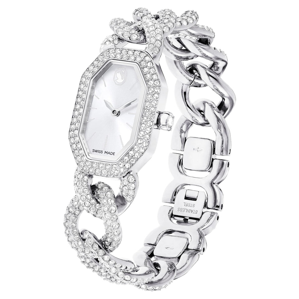 Swarovski Ladies Dexter Silver Tone Chain Watch